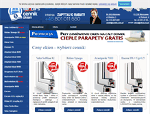 Tablet Screenshot of oknacennik.pl